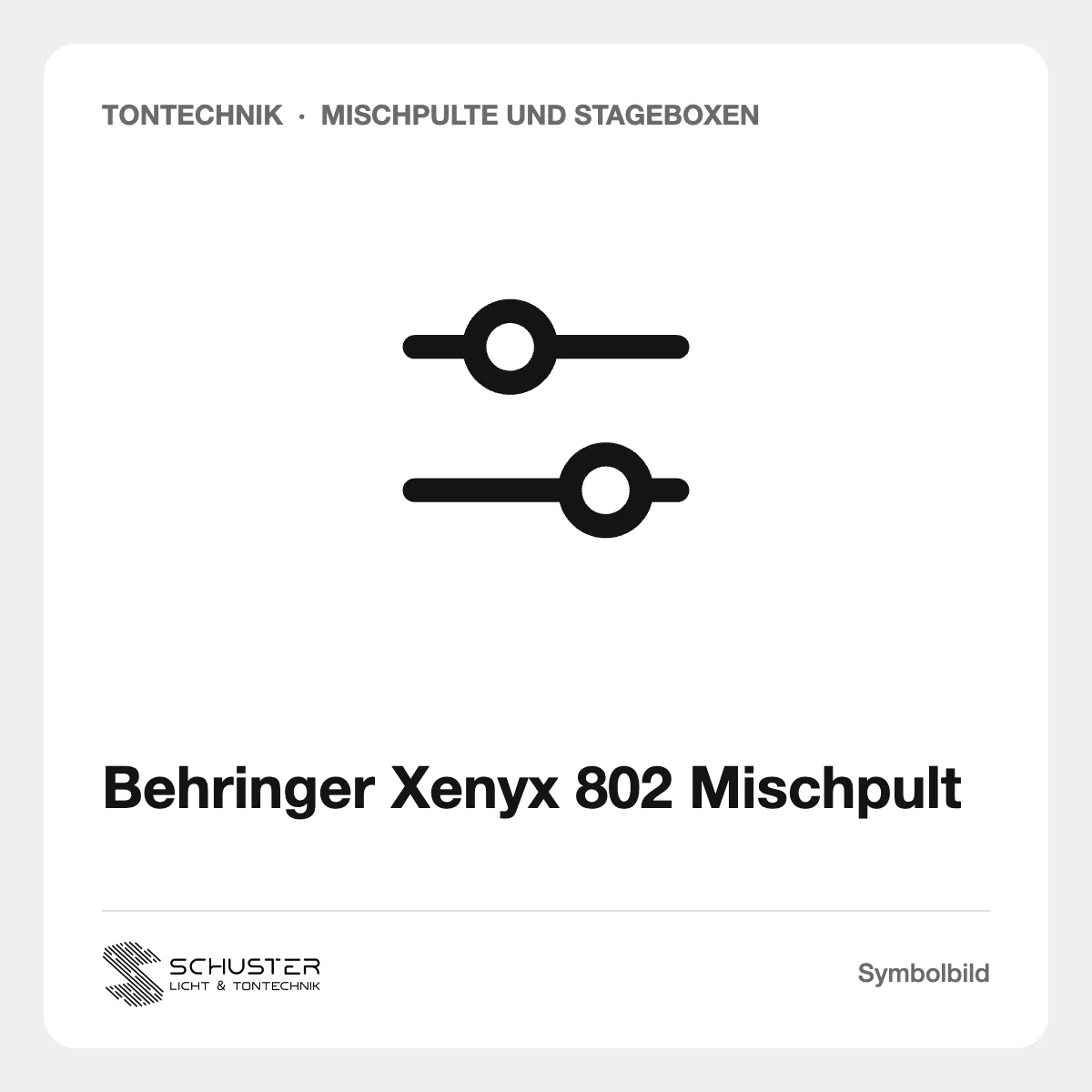 Behringer Xenyx 802 Mischpult