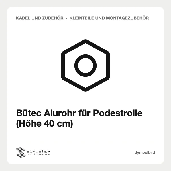 Bütec Alurohr für Podestrolle (Höhe 40 cm)