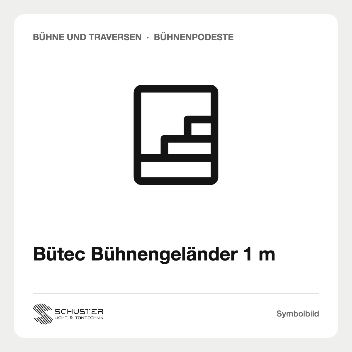 Bütec Bühnengeländer 1 m