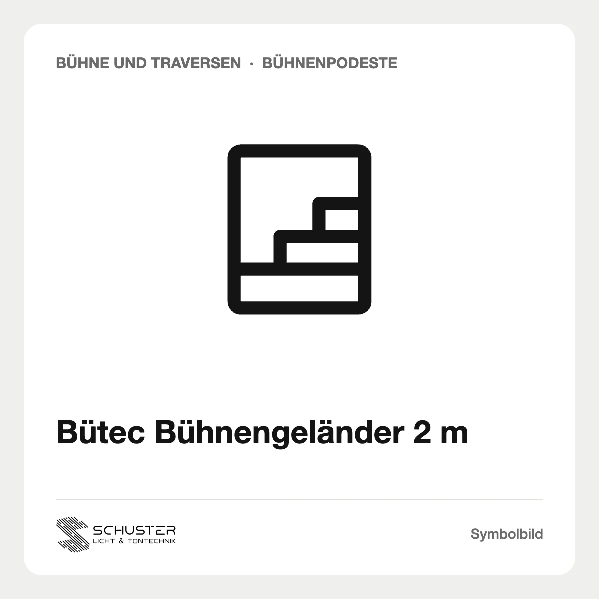 Bütec Bühnengeländer 2 m