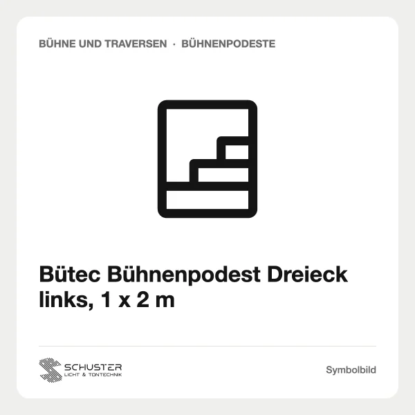 Bütec Bühnenpodest Dreieck links, 1 x 2 m