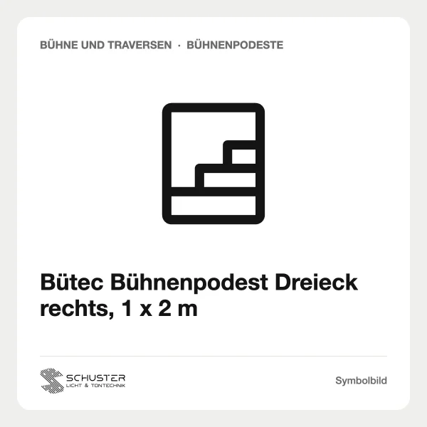 Bütec Bühnenpodest Dreieck rechts, 1 x 2 m