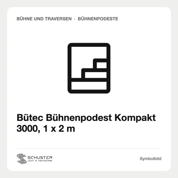 Bütec Bühnenpodest Kompakt 3000, 1 x 2 m