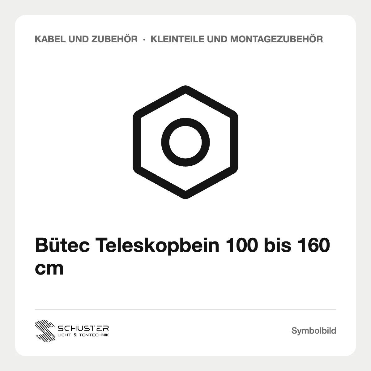 Bütec Teleskopbein 100 bis 160 cm