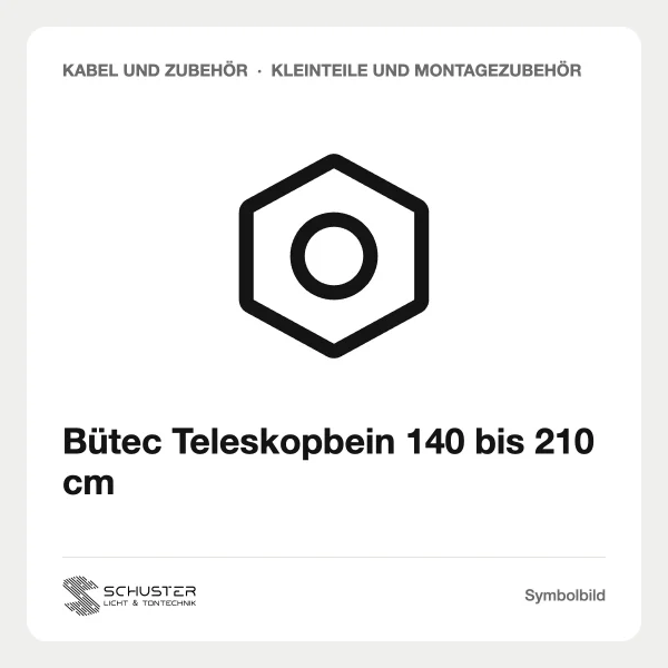 Bütec Teleskopbein 140 bis 210 cm