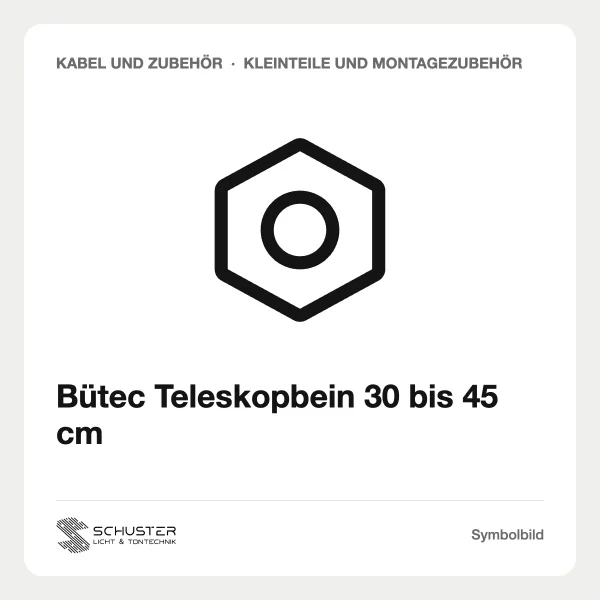 Bütec Teleskopbein 30 bis 45 cm