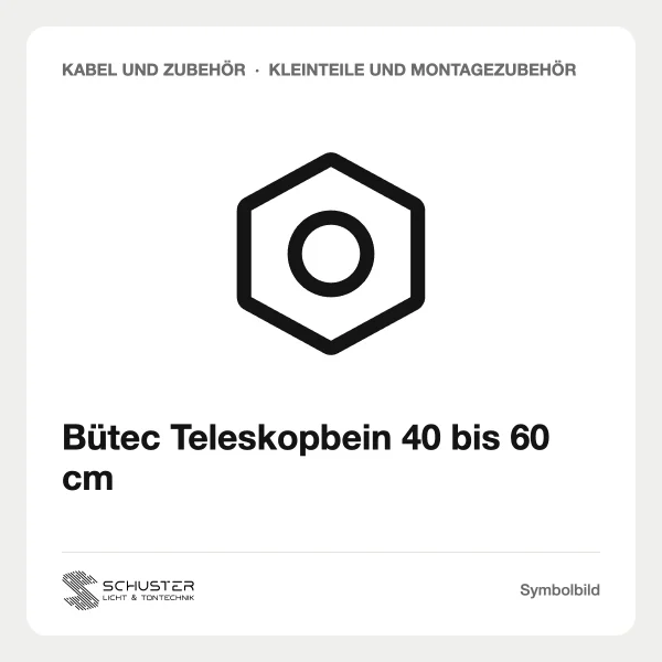 Bütec Teleskopbein 40 bis 60 cm