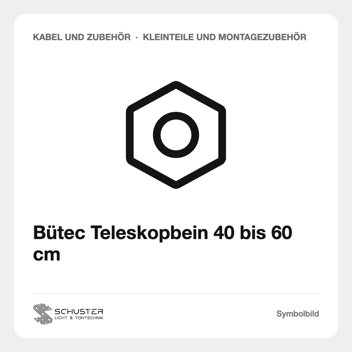 Bütec Teleskopbein 40 bis 60 cm