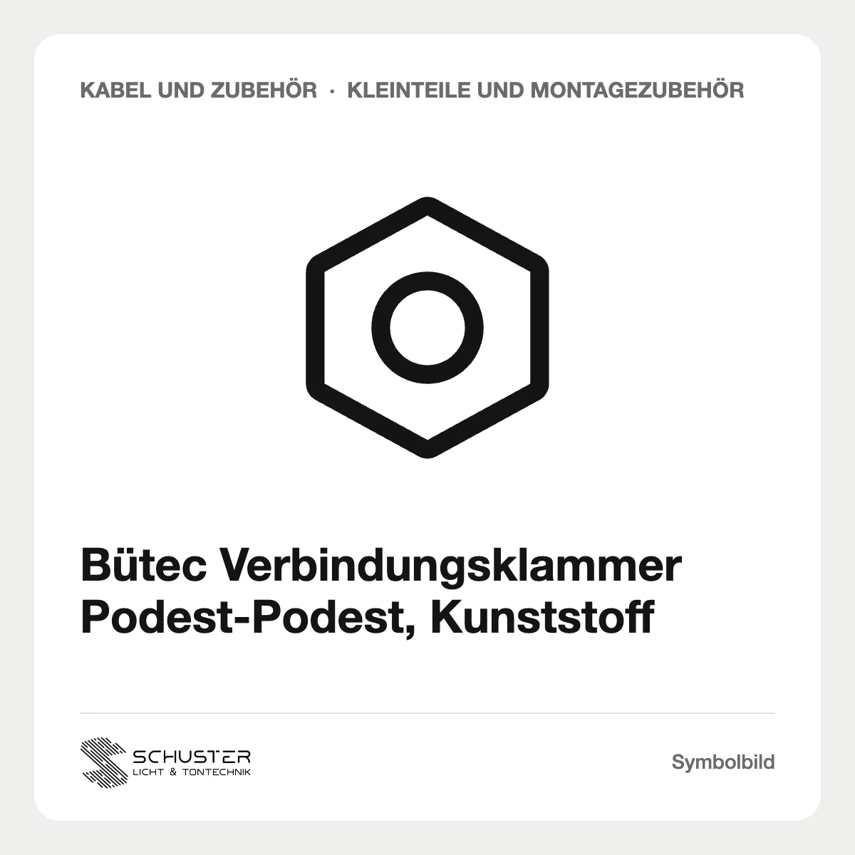 Bütec Verbindungsklammer Podest-Podest, Kunststoff