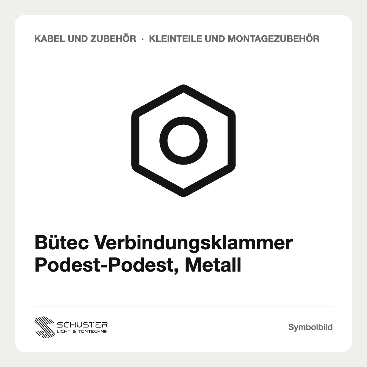 Bütec Verbindungsklammer Podest-Podest, Metall