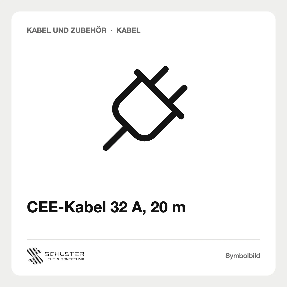 CEE-Kabel 32 A, 20 m