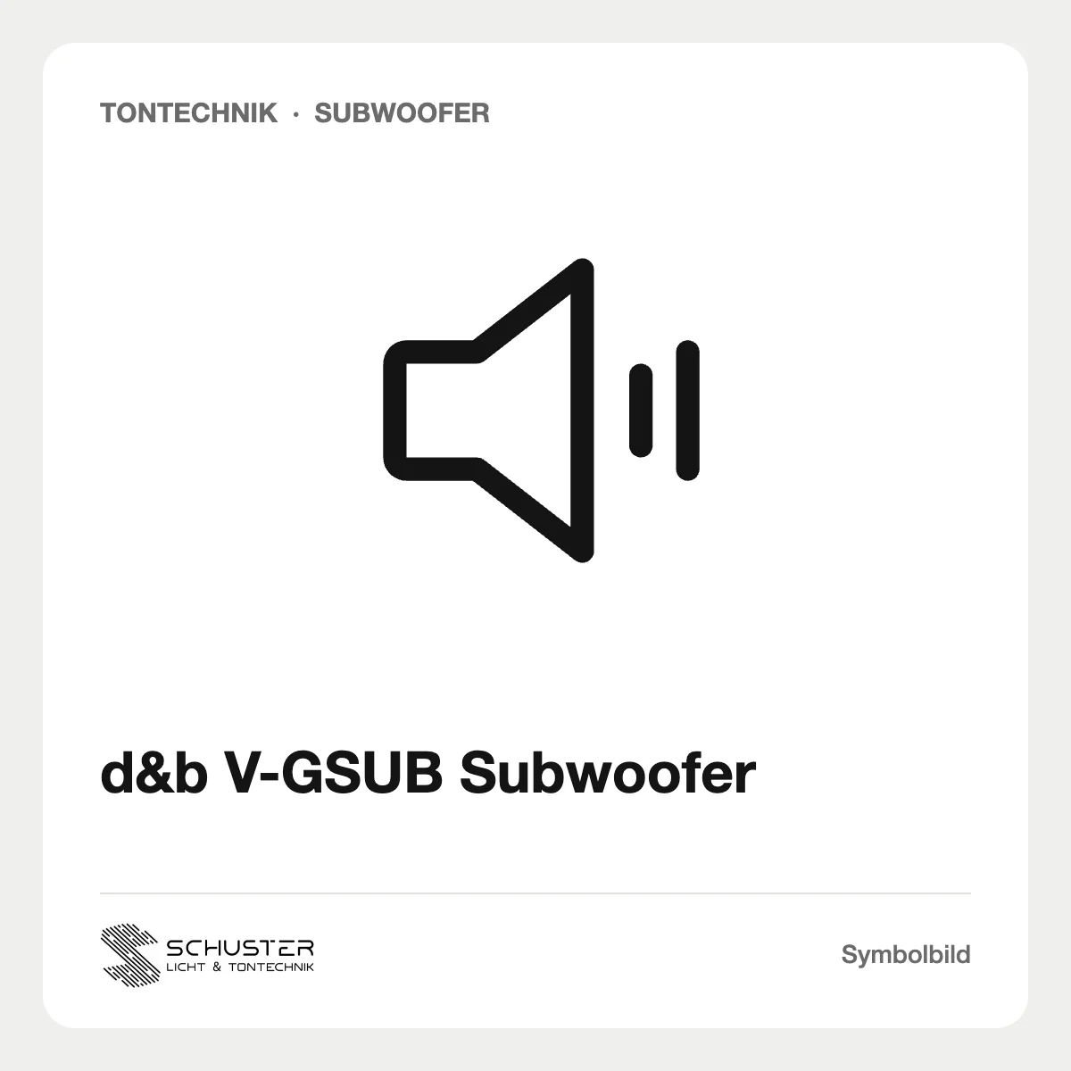 d&b V-GSUB Subwoofer