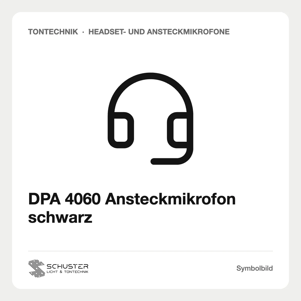 DPA 4060 Ansteckmikrofon schwarz