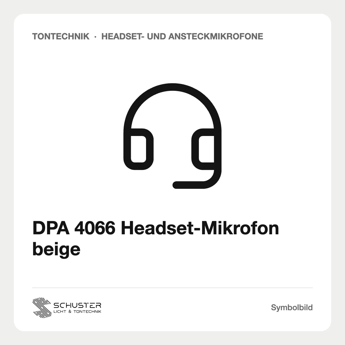 DPA 4066 Headset-Mikrofon beige