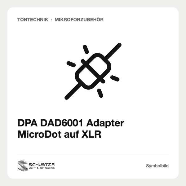 DPA DAD6001 Adapter MicroDot auf XLR