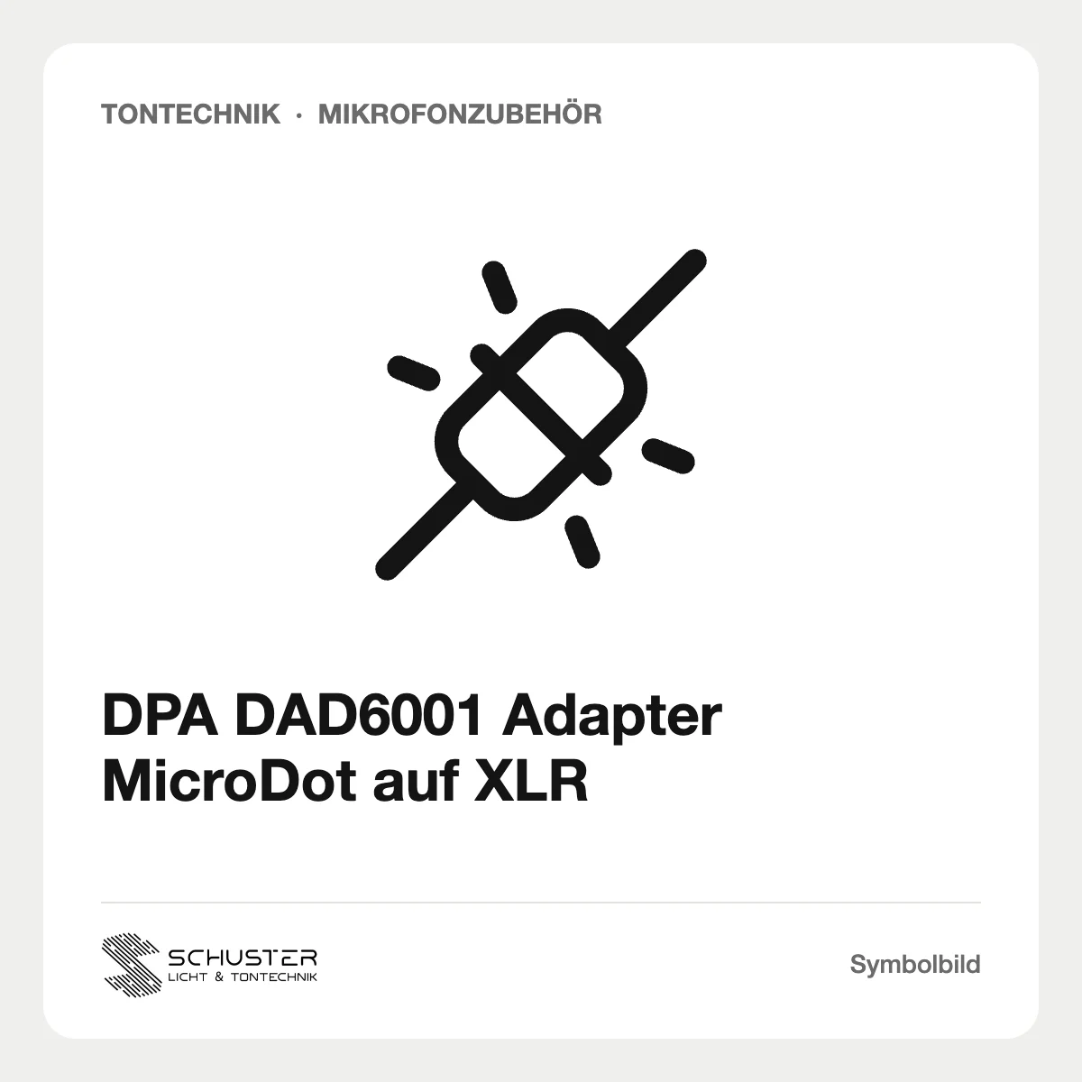 DPA DAD6001 Adapter MicroDot auf XLR