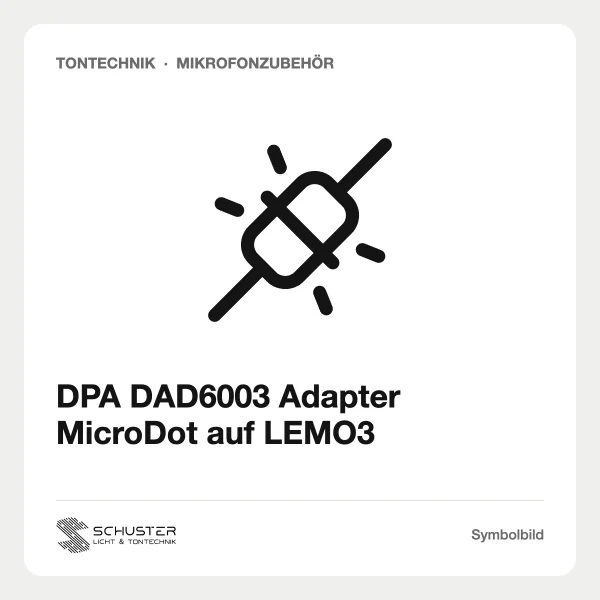 DPA DAD6003 Adapter MicroDot auf LEMO3