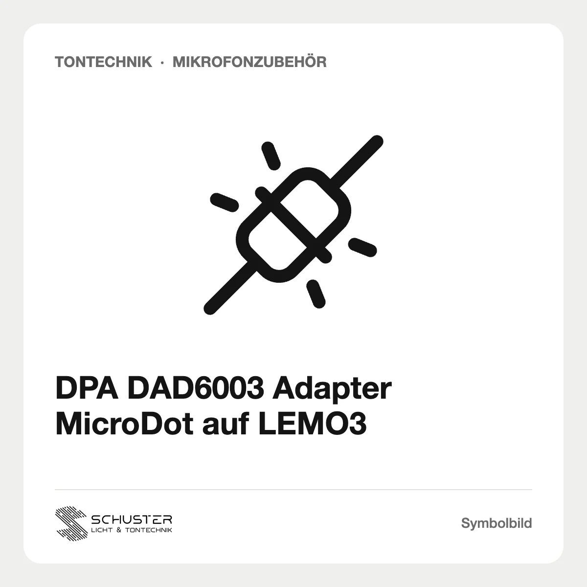 DPA DAD6003 Adapter MicroDot auf LEMO3