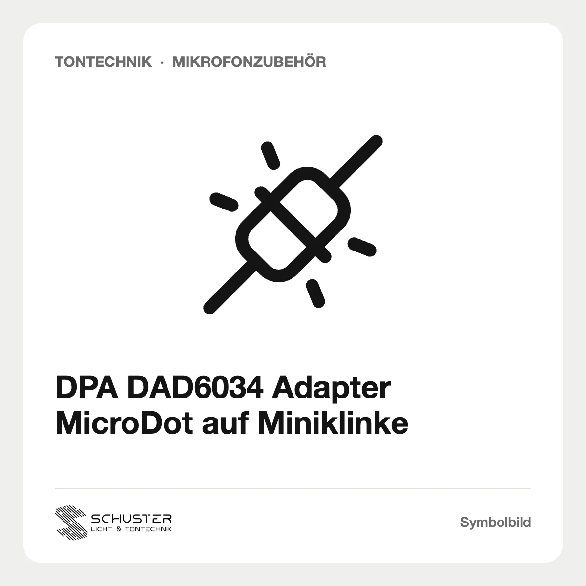 DPA DAD6034 Adapter MicroDot auf Miniklinke