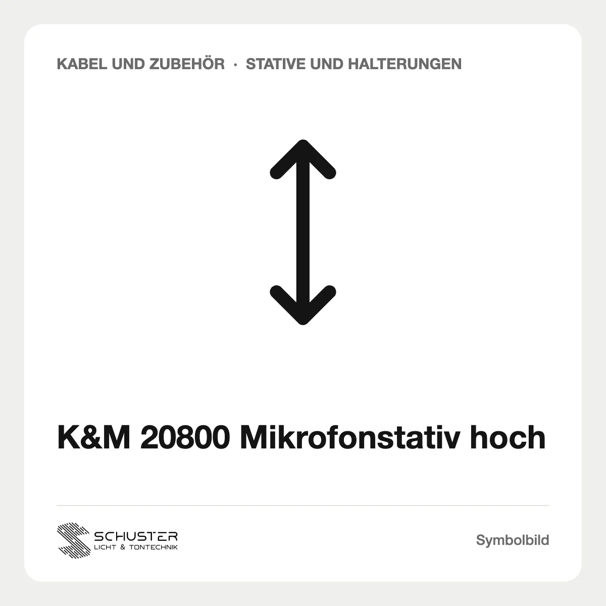 K&M 20800 Mikrofonstativ hoch