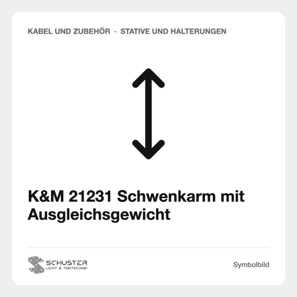 K&M 21231 Schwenkarm mit Ausgleichsgewicht