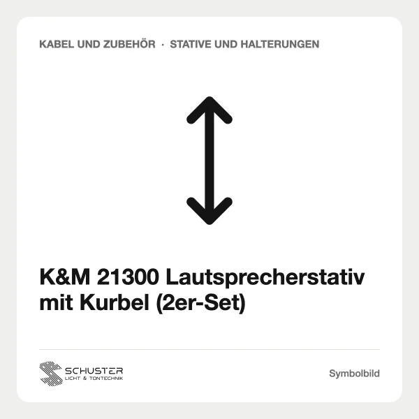 K&M 21300 Lautsprecherstativ mit Kurbel (2er-Set)