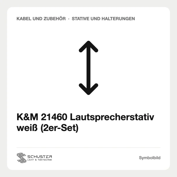 K&M 21460 Lautsprecherstativ weiß (2er-Set)