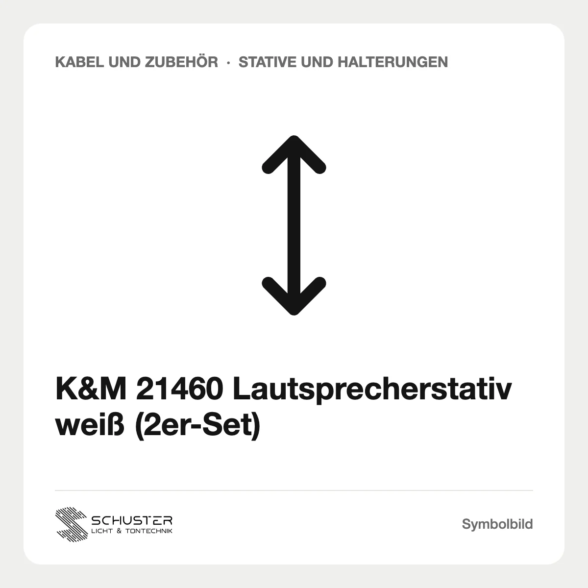 K&M 21460 Lautsprecherstativ weiß (2er-Set)