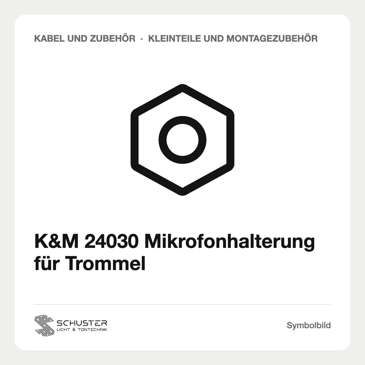 K&M 24030 Mikrofonhalterung für Trommel