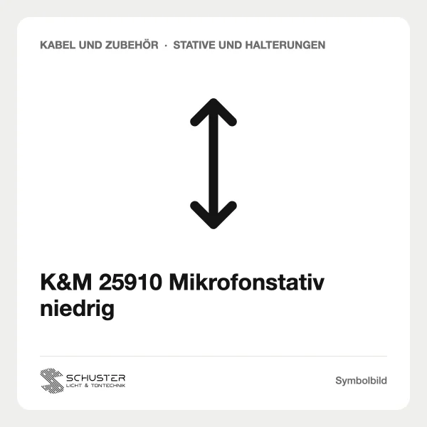 K&M 25910 Mikrofonstativ niedrig