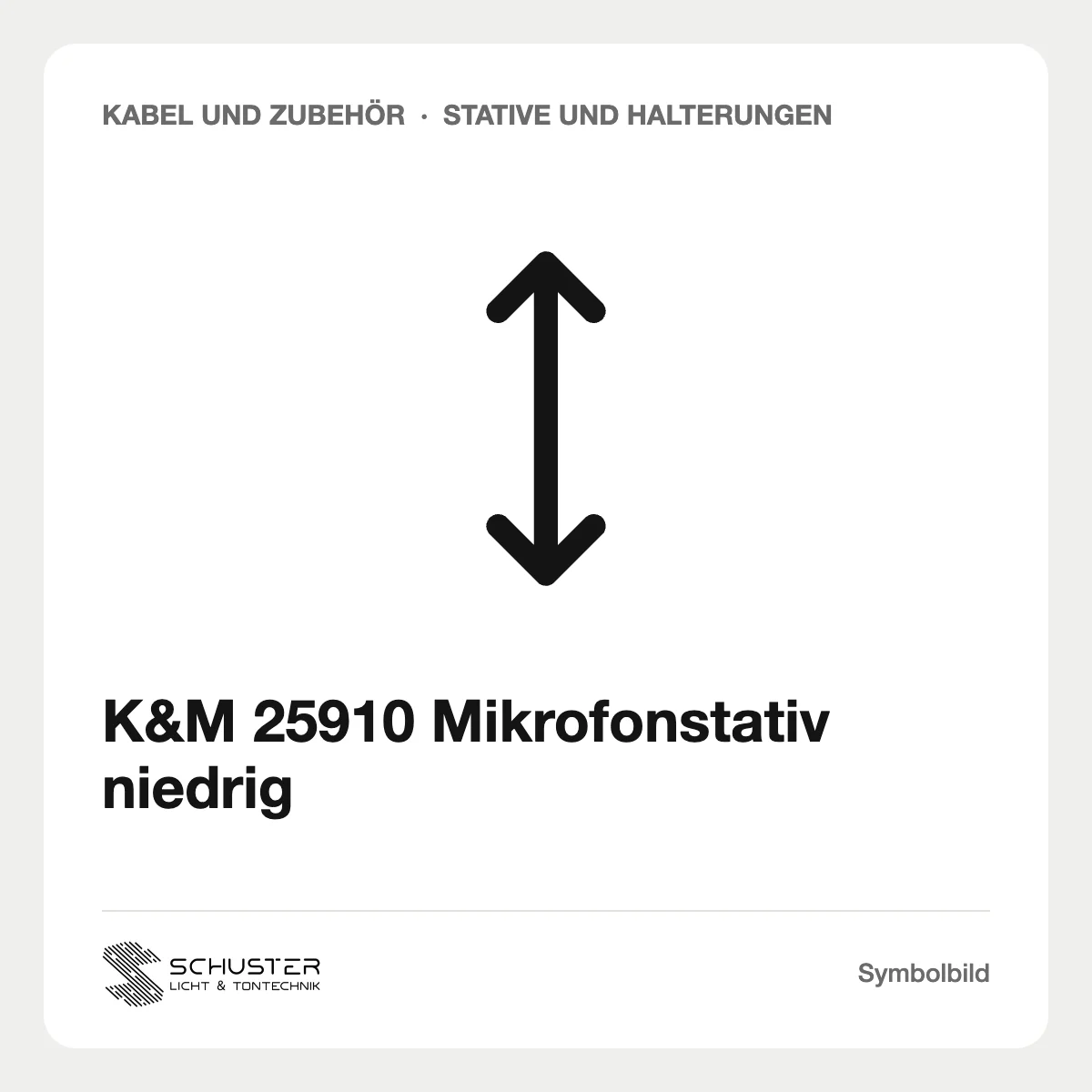 K&M 25910 Mikrofonstativ niedrig