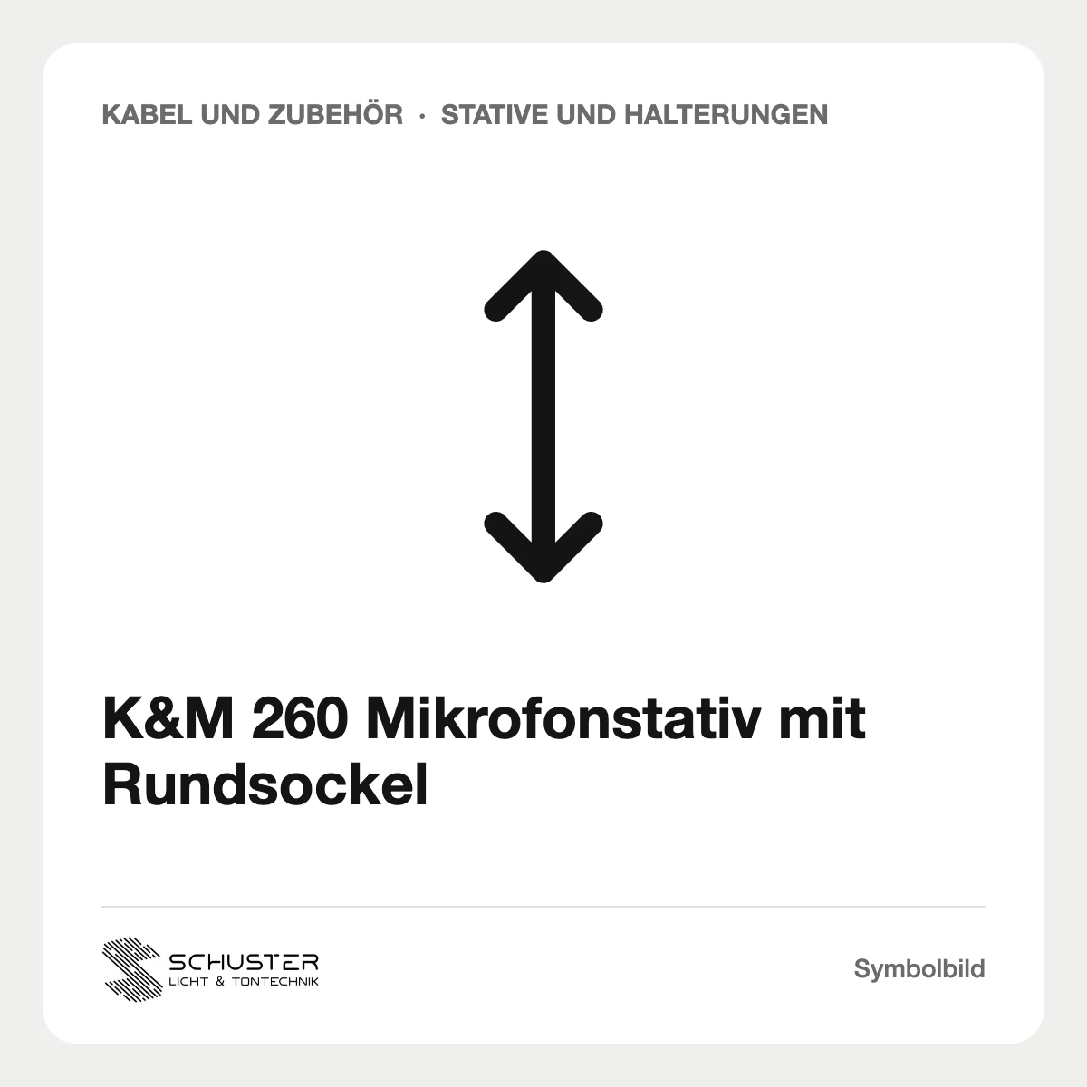 K&M 260 Mikrofonstativ mit Rundsockel