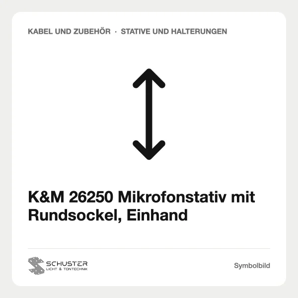 K&M 26250 Mikrofonstativ mit Rundsockel, Einhand