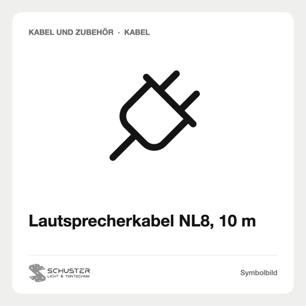 Lautsprecherkabel NL8, 10 m