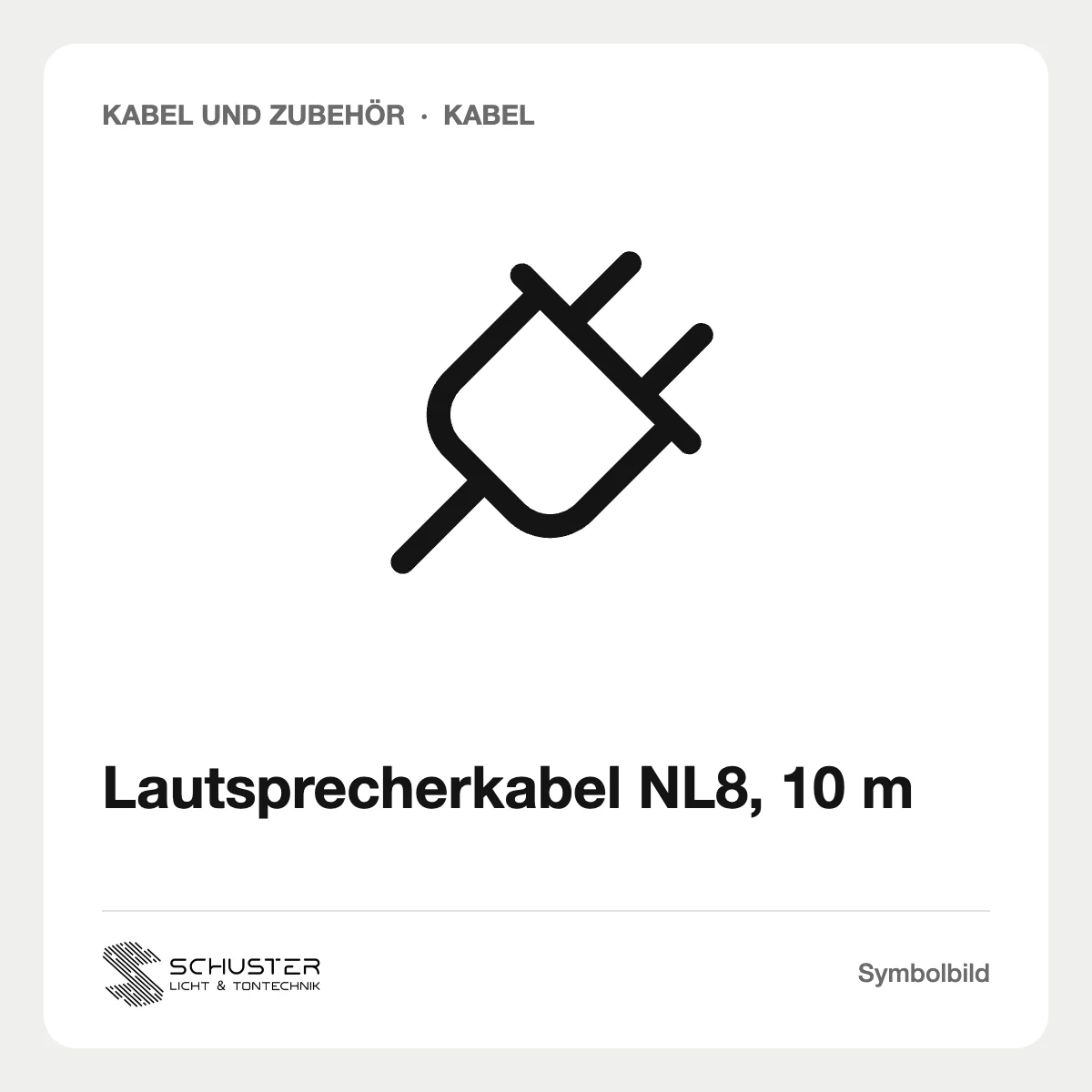 Lautsprecherkabel NL8, 10 m