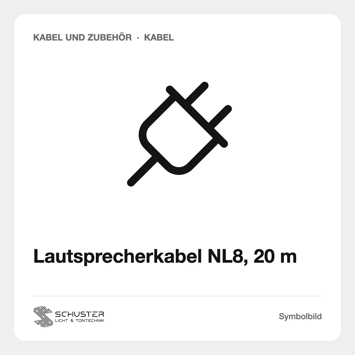 Lautsprecherkabel NL8, 20 m