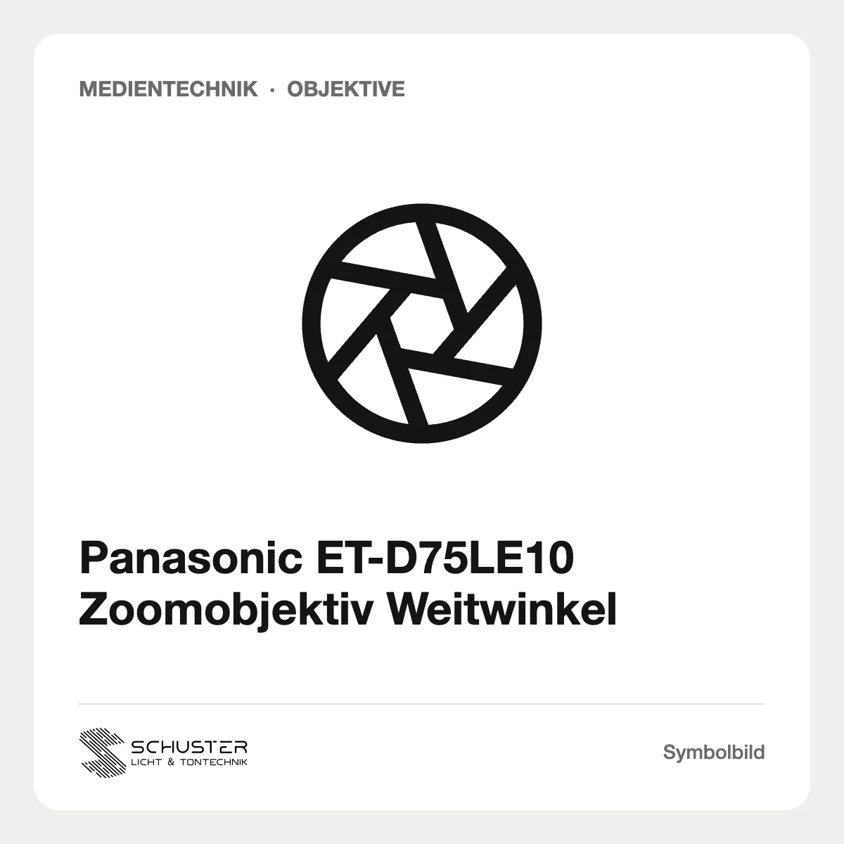 Panasonic ET-D75LE10 Zoomobjektiv Weitwinkel