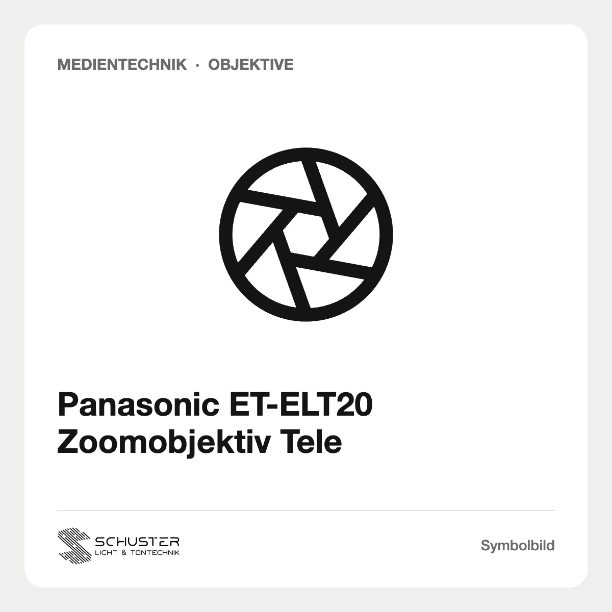 Panasonic ET-ELT20 Zoomobjektiv Tele