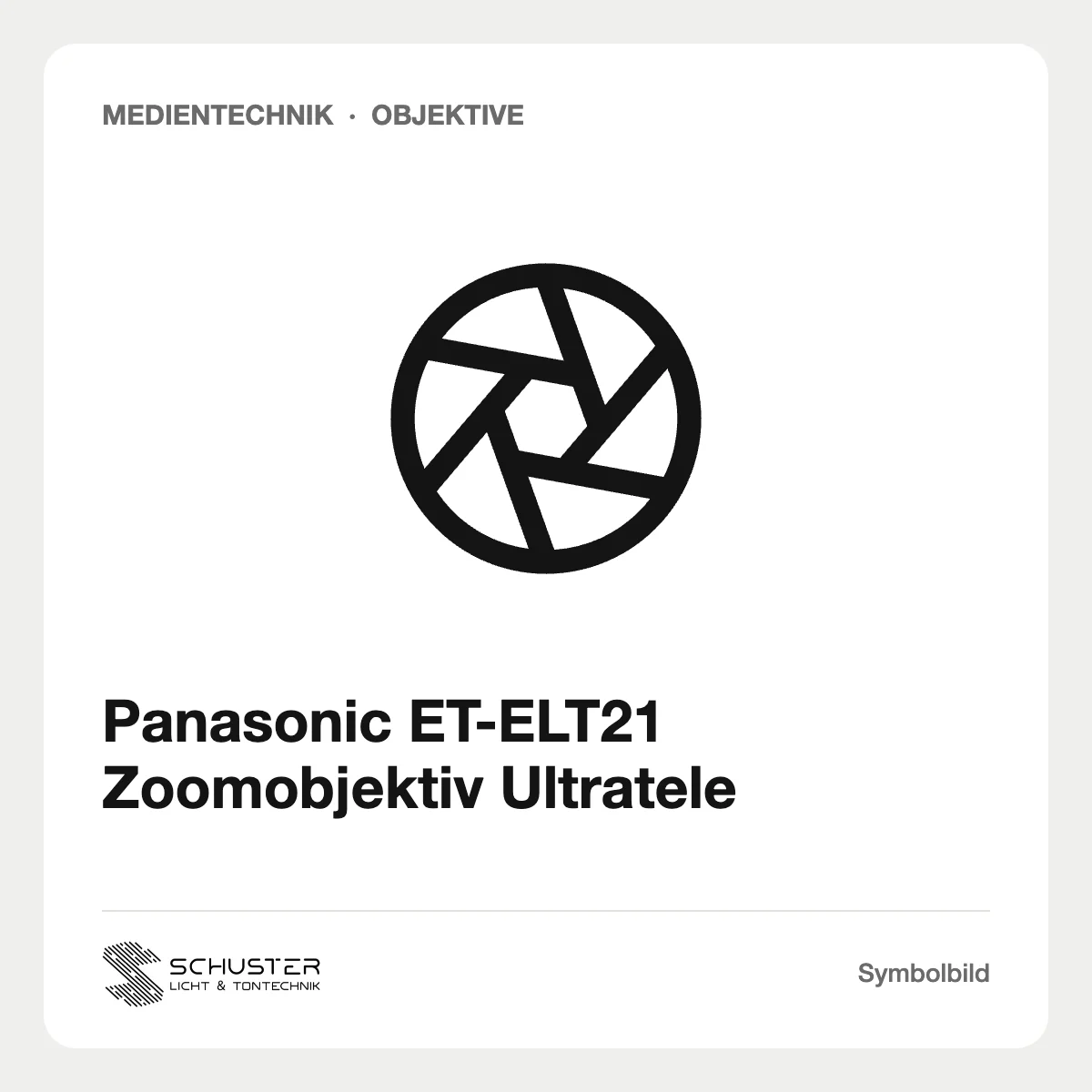 Panasonic ET-ELT21 Zoomobjektiv Ultratele
