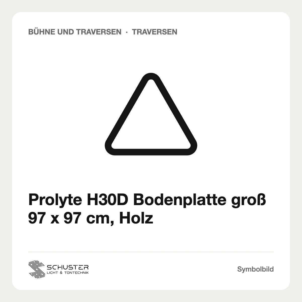 Prolyte H30D Bodenplatte groß 97 x 97 cm, Holz
