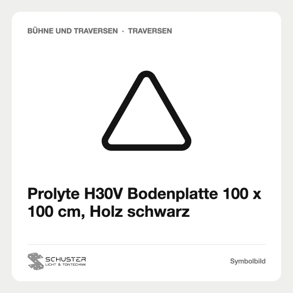Prolyte H30V Bodenplatte 100 x 100 cm, Holz schwarz