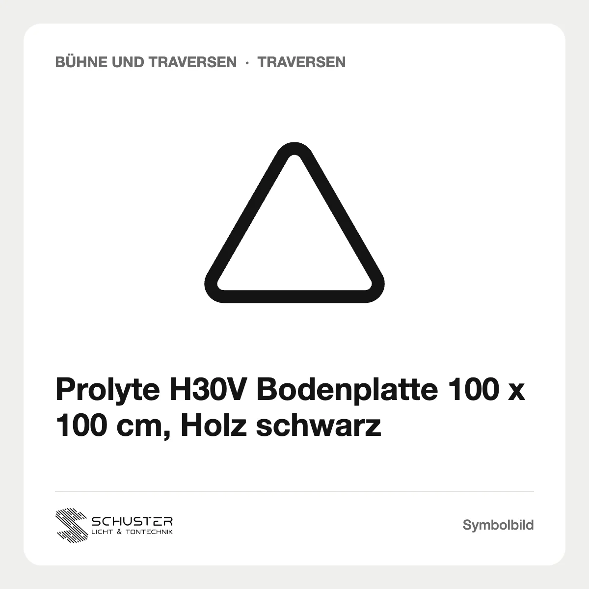 Prolyte H30V Bodenplatte 100 x 100 cm, Holz schwarz