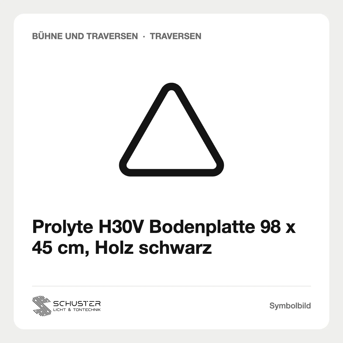 Prolyte H30V Bodenplatte 98 x 45 cm, Holz schwarz
