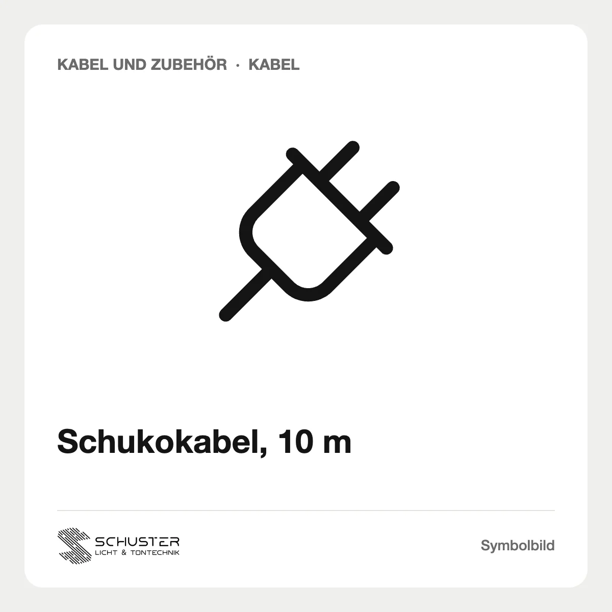 Schukokabel, 10 m