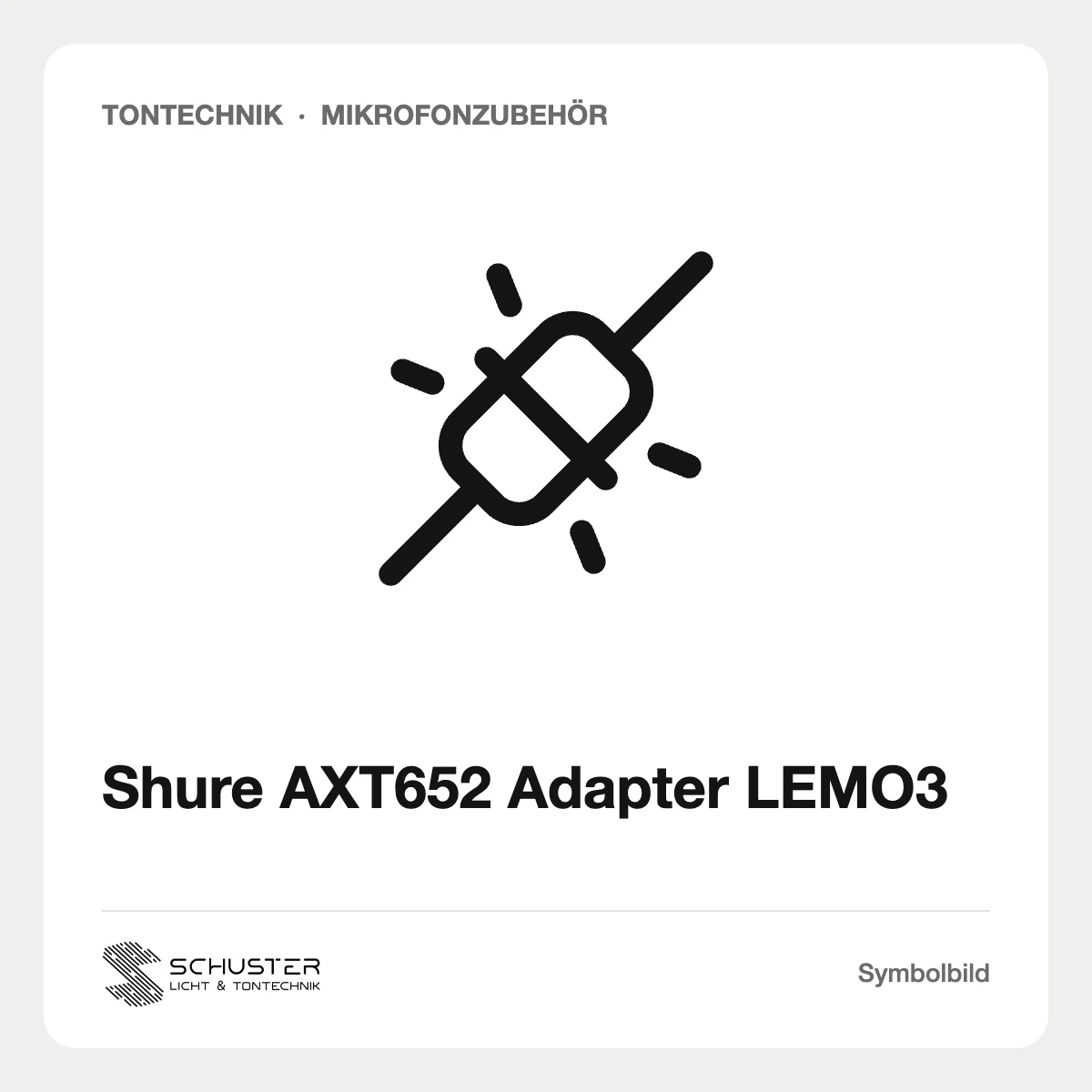 Shure AXT652 Adapter LEMO3