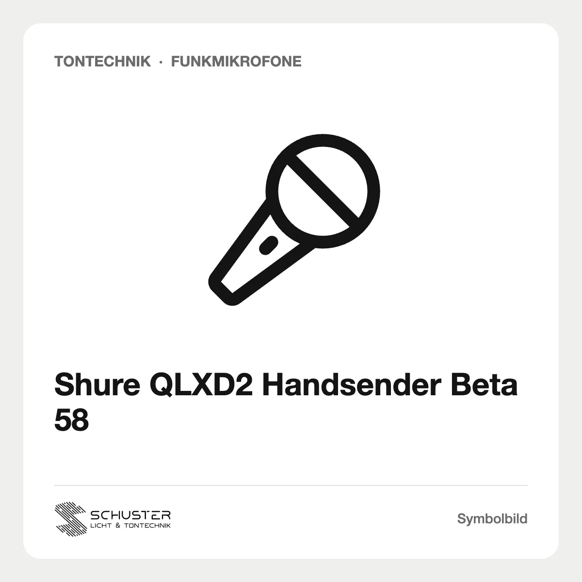 Shure QLXD2 Handsender Beta 58