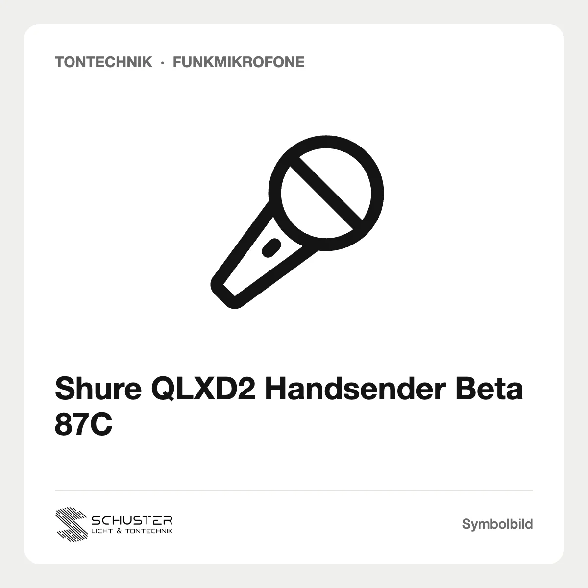 Shure QLXD2 Handsender Beta 87C