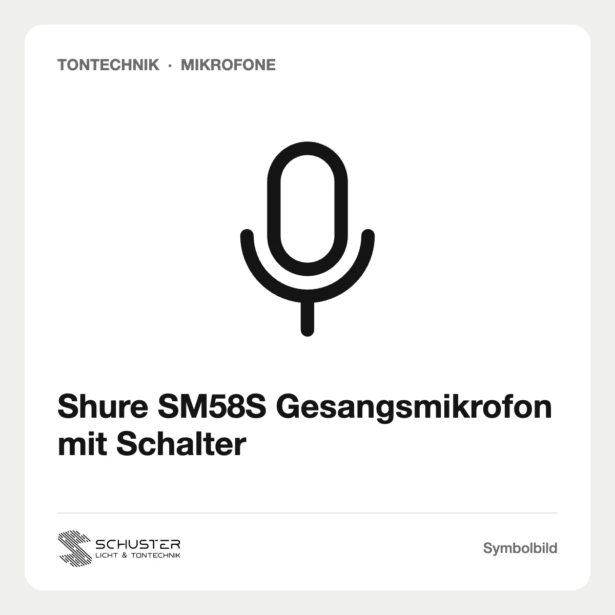 Shure SM58S Gesangsmikrofon mit Schalter