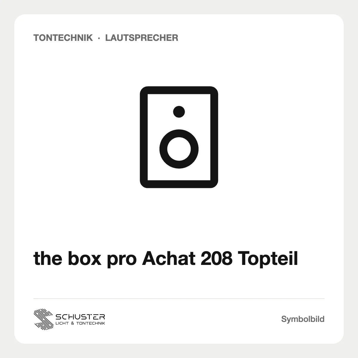 the box pro Achat 208 Topteil