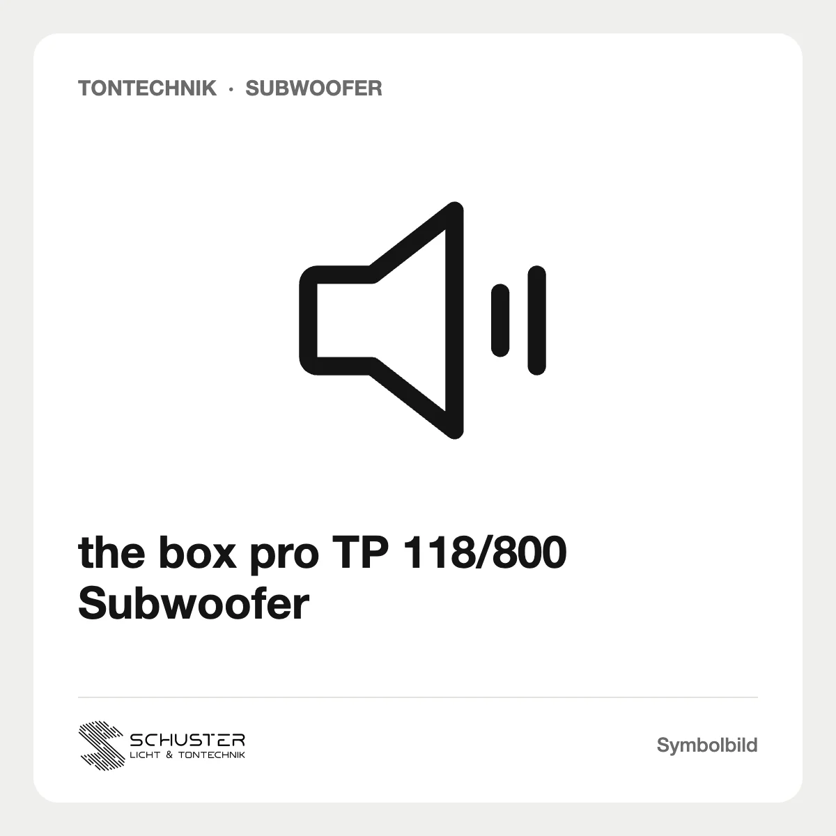 the box pro TP 118/800 Subwoofer